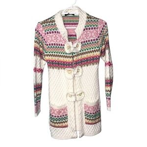 GANPATI Vintage Knit Colorful Cardigan Sweater